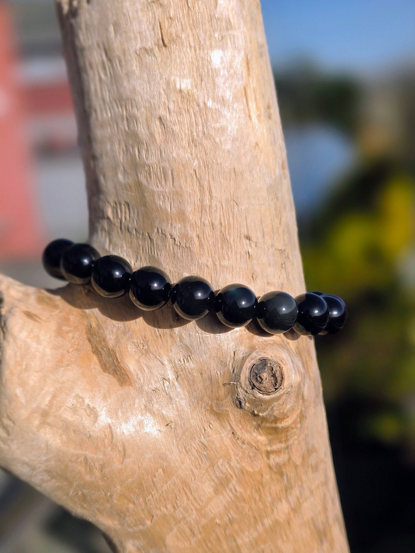 Bracelet obsidienne oeil celeste 10mm