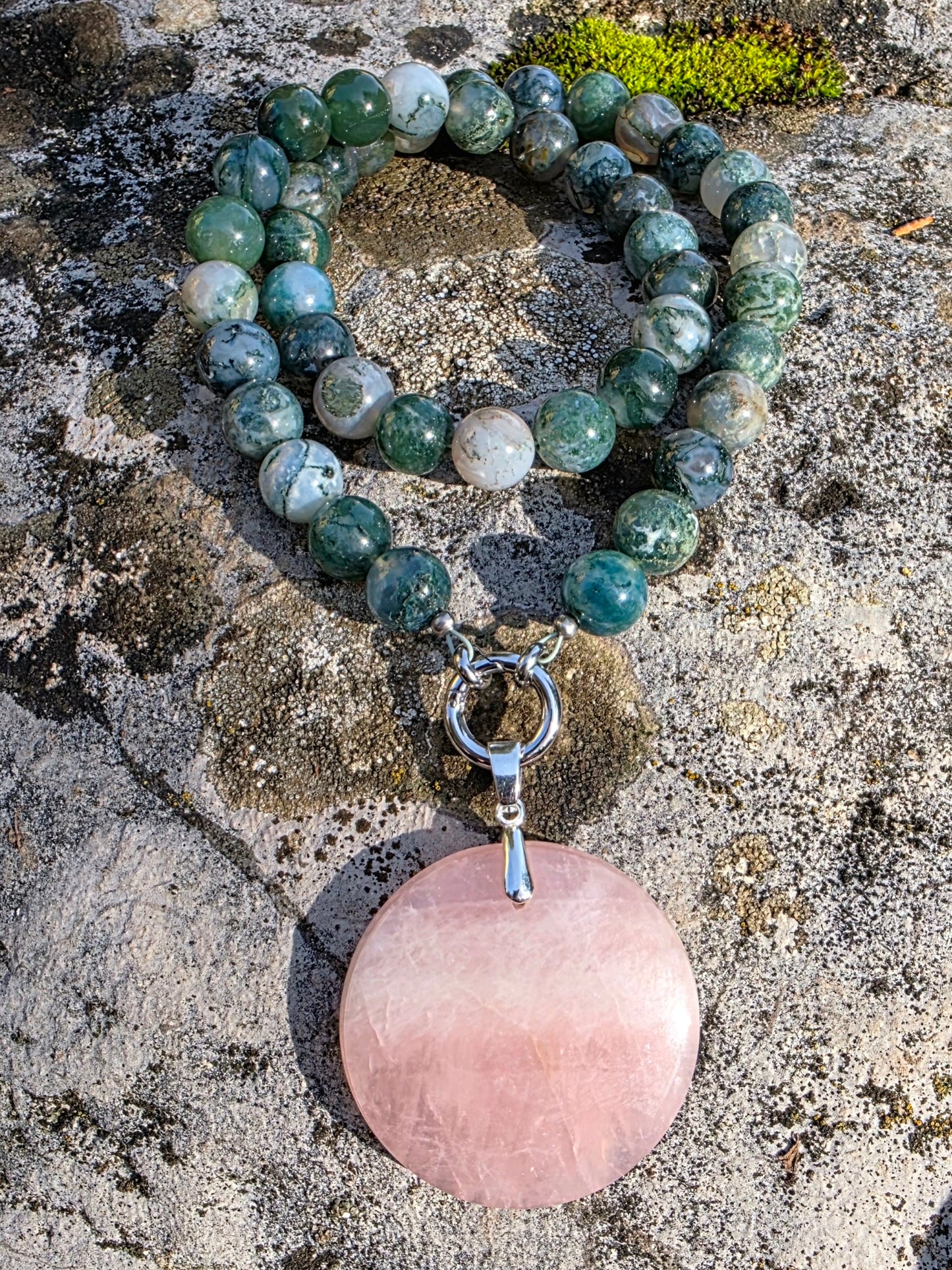 Collier Douceur - Agate Mousse 10mm