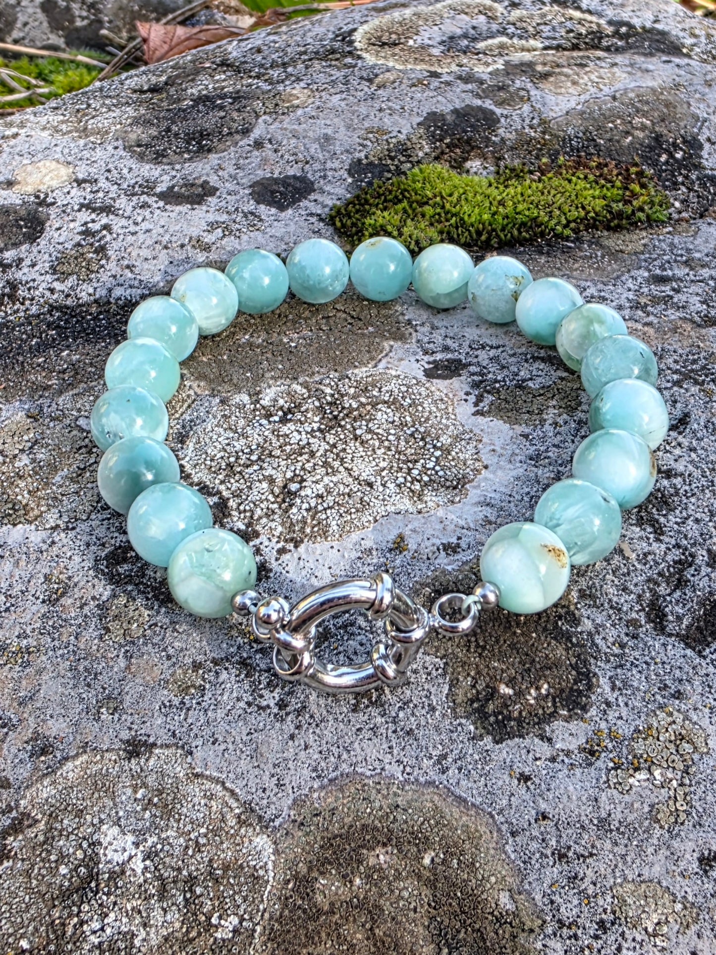 Bracelet en Garnierite 8mm Lithothérapie Fait main