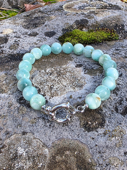 Bracelet en Garnierite 8mm Lithothérapie Fait main