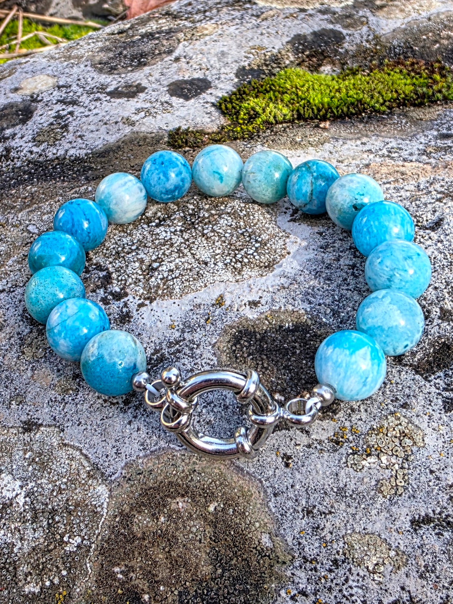 Bracelet Hémiéorphite 10mm Lithothérapie Fait main