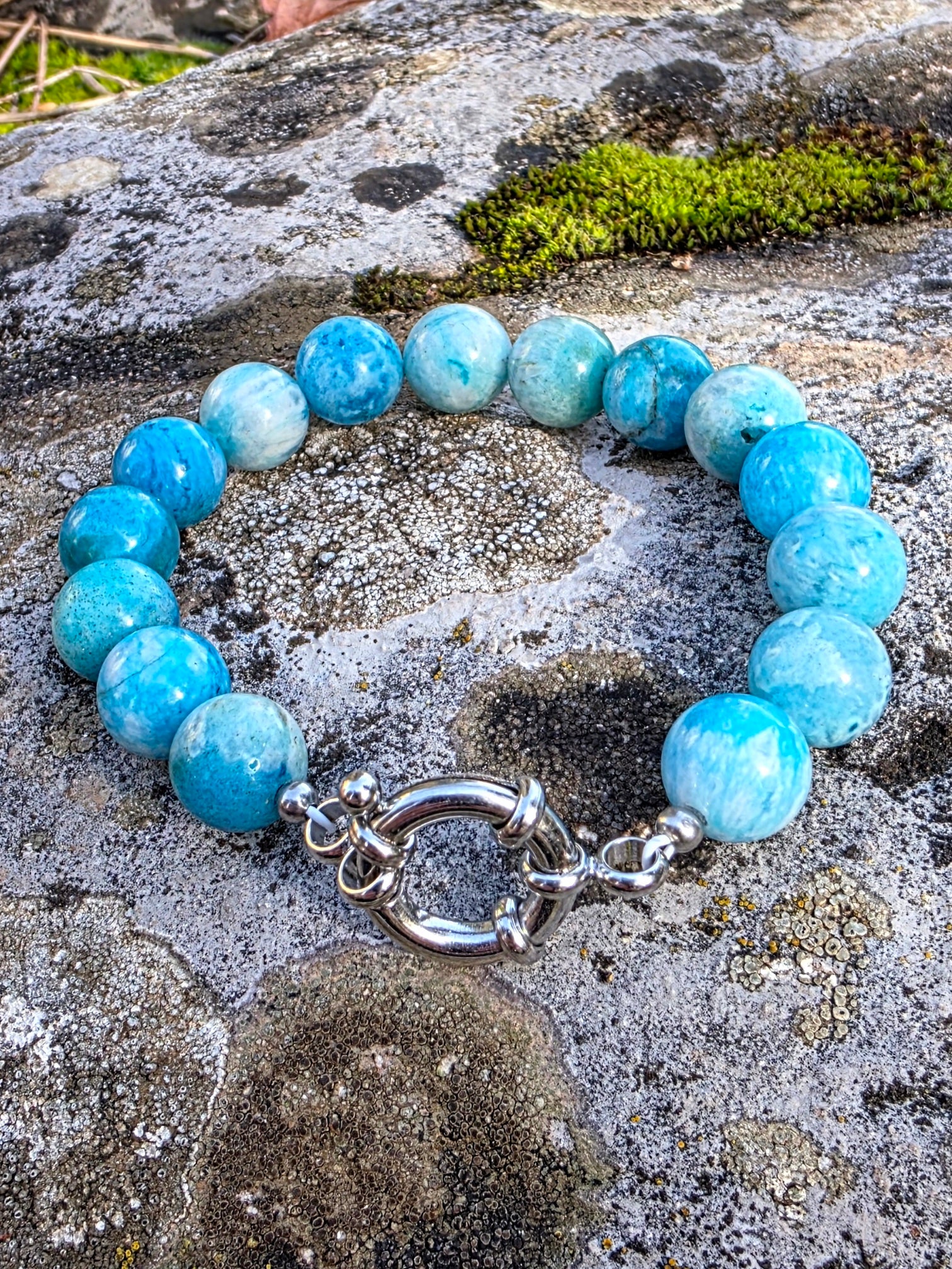 Bracelet Hémiéorphite 10mm Lithothérapie Fait main