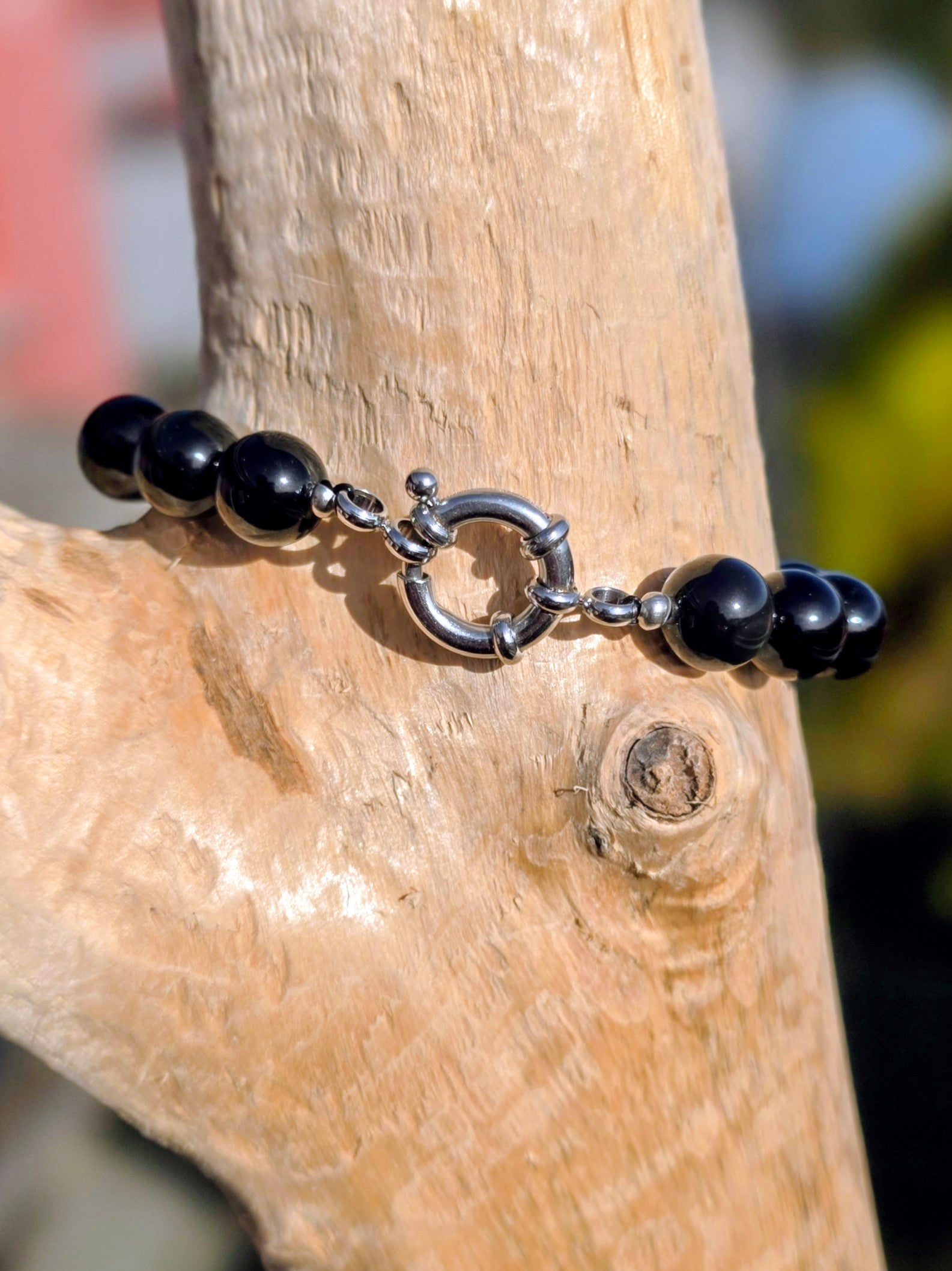 Bracelet obsidienne oeil celeste 10mm