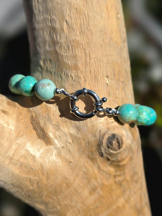 Bracelet turquoise pérou 10mm