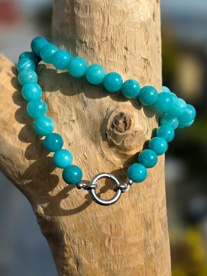 Collier amazonite 8mm