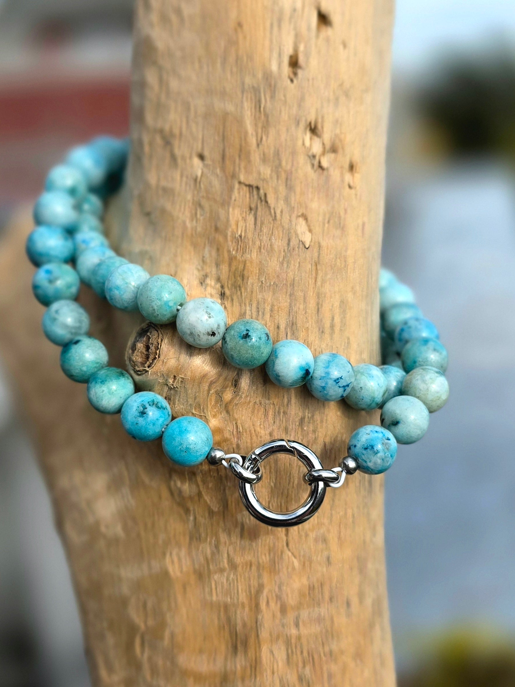 Collier hemimorphite 8mm