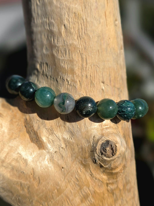 Bracelet Douceur - Agate Mousse 10mm
