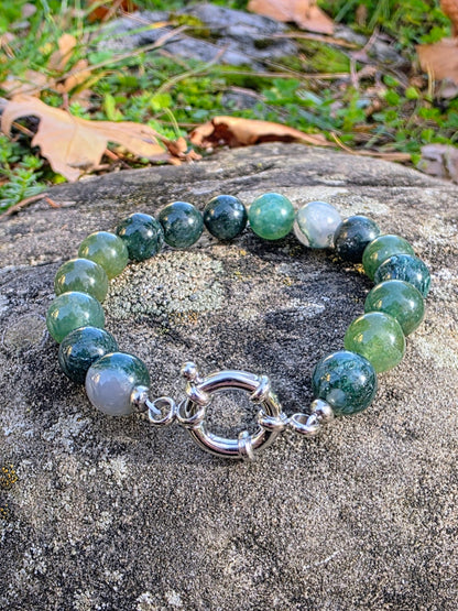 Bracelet Douceur - Agate Mousse 10mm