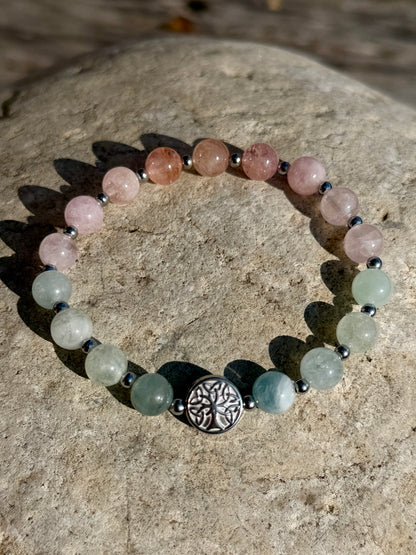 braclet morganite douceur 8mm en pierres naturelles