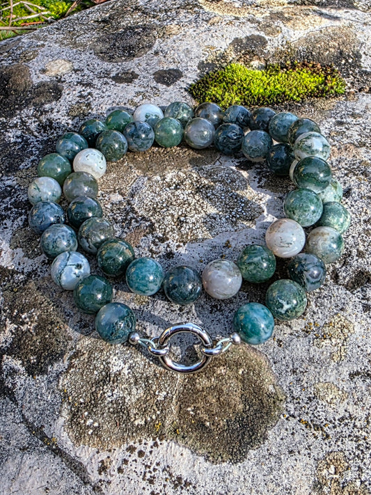 Collier Douceur - Agate Mousse 10mm