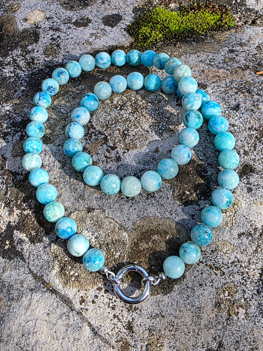 Collier Communication - Hémimorphite 8mm