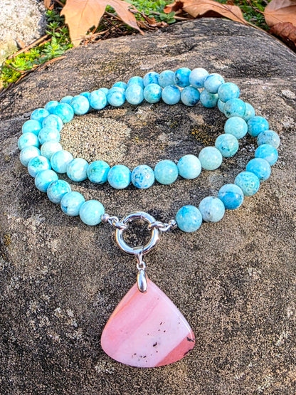 Collier Communication - Hémimorphite 8mm