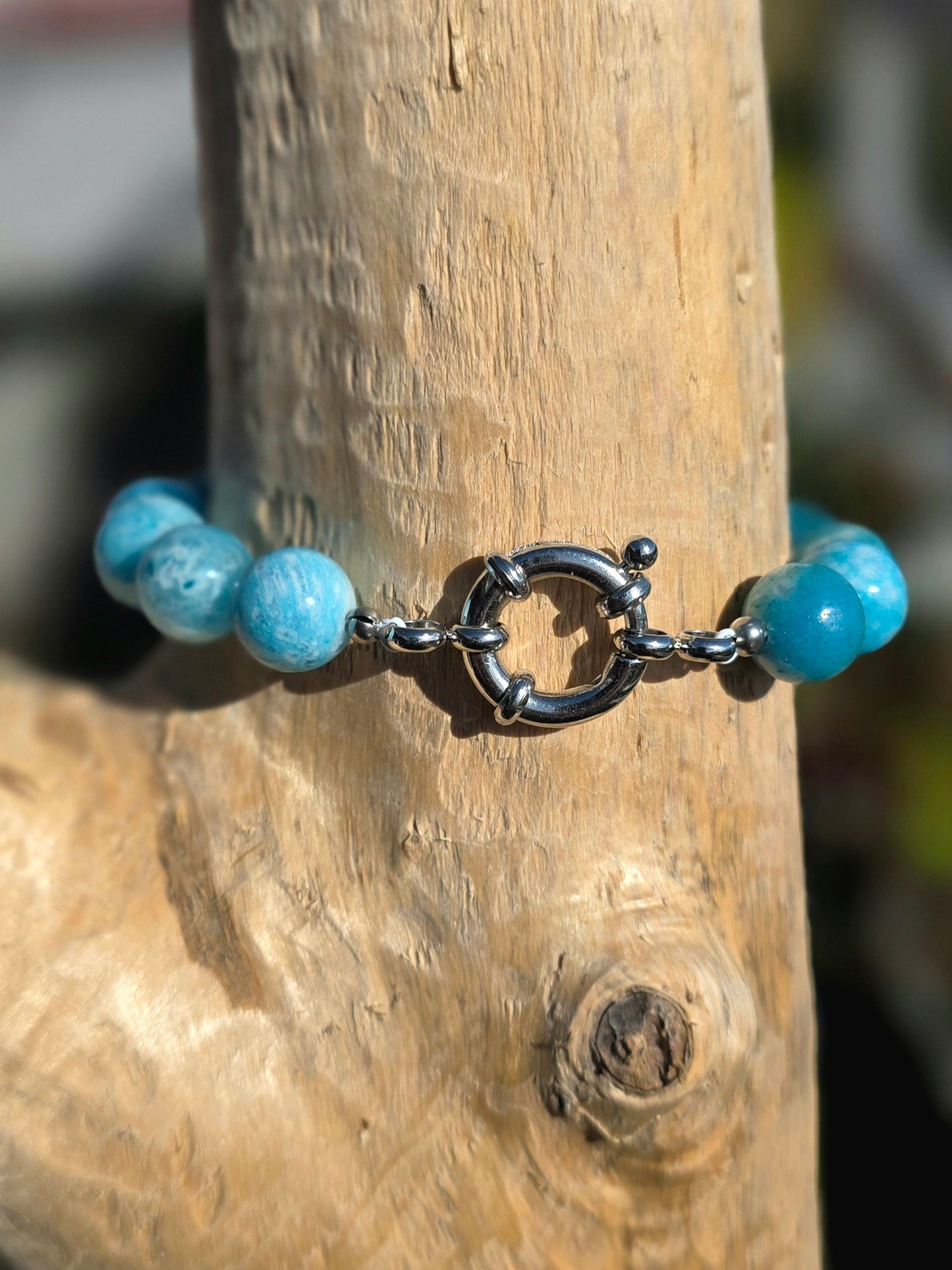 Bracelet Communication - Hémimorphite 10mm