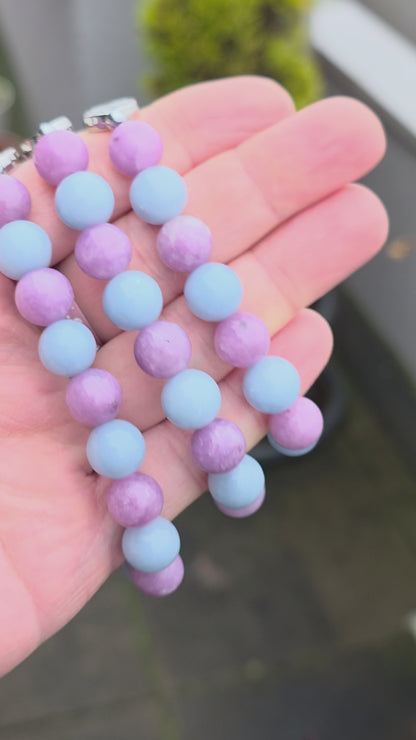 Bracelet Apaisement & Sérénité - Angélite & Lépidolite 10mm