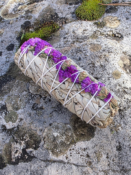 Bâton de Sauge Blanche avec Lavande 10cm